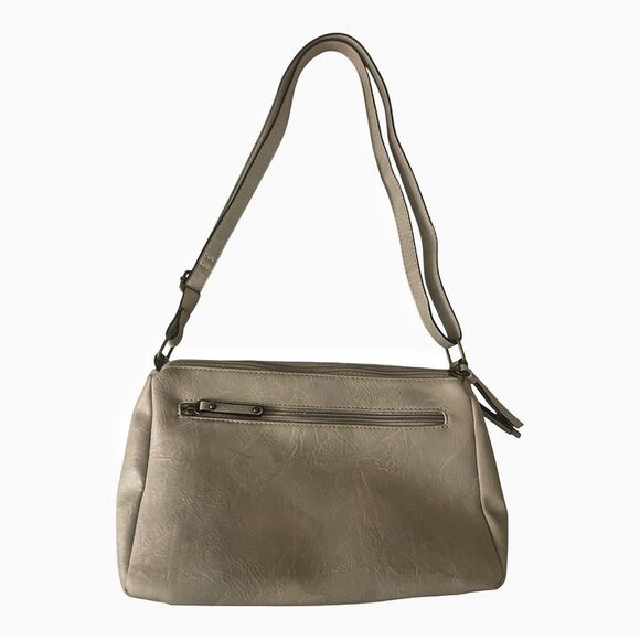 B.O.C. Gray Western Style Embossed Vegan Leather Crossbody Shoulder Bag - Picture 5 of 8